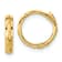 14K Yellow Gold Hinged Diamond-cut Hoop Earrings