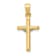 14K Yellow and White Gold Hollow Crucifix Charm