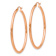 14k Rose Gold 1 3/4" Polished Tube Hoop Earrings