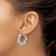 Rhodium Over Sterling Silver Polished Bead Hoop Earrings
