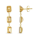 Citrine 7x5mm Rectangular Octagonal 14K Yellow Gold Dangle Earrings