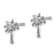Rhodium Over Sterling Silver Polished Palm Tree Post Earrings