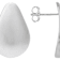 Pear-Shaped Polished Stud Earrings In Sterling Silver
