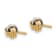 14k Yellow Gold and Rhodium Over 14k Yellow Gold 5.12mm Love Knot Stud Earrings