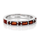 Garnet And Enamel Reversible Band Ring In Platinum Over Sterling Silver