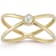 Bellissima Gold 14K Yellow Gold Freshwater Pearl Criss Cross Ring