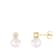 White Cultured Freshwater Pearl 14k Yellow Gold Earrings 7-7.5mm