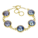 South Sea Mabe Pearl And Zircon Station Bracelet In 18K Gold Over
Sterling Silver 12mm