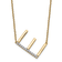 14k Yellow Gold and Rhodium Over 14k Yellow Gold Sideways Diamond
Initial E Pendant 18 Inch Necklace