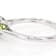 Peridot And Lab-Grown Diamond Three-Stone Ring In Sterling Silver