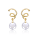 Pear Shape Freshwater Pearl Spiral Drop Earrings In 14K Gold Over
Sterling Silver