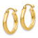 14k Yellow Gold Polished 9/16" Hoop Earrings