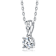 Bursting CZ Pendant Necklace In Sterling Silver