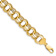14k Yellow Gold 14mm Triple Link Charm Bracelet