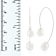 7.5-8mm White Cultured Freshwater Pearl Rhodium Over Sterling Silver Earrings