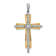 14K Yellow and White Gold 1/3ct. Diamond Passion Cross Pendant