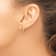 14K Yellow Gold Textured Hoop Earrings