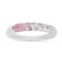 Pink And White Cubic Zirconia Rhodium Over Sterling Silver Ring 0.21ctw