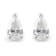 Certified Pear Shape White Lab-Grown Diamond E-F SI 18k White Gold Stud
Earrings 1.50ctw