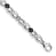 Rhodium Over 14k White Gold White and Black Diamond Flower Infinity Bracelet