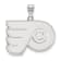 Rhodium Over Sterling Silver NHL LogoArt Philadelphia Flyers Large Pendant