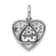 Rhodium Over 14k White Gold Diamond Heart Pendant