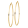 14k Yellow Gold 3 3/16" Polished Tube Hoop Earrings