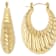 Gold-Tone Oversized Textured Hoop Earrings