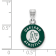 Rhodium Over Sterling Silver MLB LogoArt Oakland Athletics Enamel Pendant