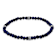 Blue Lapis Lazuli Beaded Stretch Bracelet In Sterling Silver
