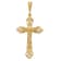14k Yellow Gold Satin and Diamond-Cut Crucifix Pendant