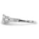 Rhodium Over 14K White Gold Lab Grown Diamond Cluster Engagement Ring 0.475ctw
