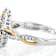 Oval Moissanite Two-Tone Ring In Platinum-Enhanced Sterling Silver With
14k Gold Accents