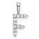 Rhodium Over 14K White Gold Lab Grown Diamond Letter F Initial Pendant