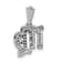 Rhodium Over 14K White Gold Diamond Virgo Zodiac Pendant