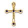 10k Yellow Gold 0.29 ctw Sapphire Cross Slide Pendant
