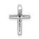 Rhodium Over 14k White Gold Diamond Latin Cross Chain Slide Pendant