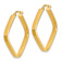 14k Yellow Gold 1 3/16" Square Hoop Earrings