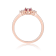 Ruby with White Sapphire Accents 14K Rose Gold Over Sterling Silver
Ring, 0.67ctw