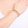 Initial N CZ Beaded Bracelet Set In 14K Gold Over Brass 0.16ctw