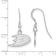 Rhodium Over Sterling Silver NHL Anaheim Ducks LogoArt Dangle Earrings