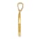 14K Yellow Gold Polished and Satin Our Guardian Angel Medal Hollow Pendant