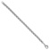Rhodium Over Sterling Silver 6.0mm Wheat 8 Inch Bracelet