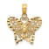 14k Yellow Gold Diamond-Cut and Textured Butterfly Pendant