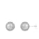 14k White Gold 10-11mm Gray Freshwater Pearl Stud Earrings