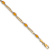 10k Yellow Gold and Rhodium Over 10k Yellow Gold Diamond and Citrine Bracelet