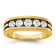 14K Yellow Gold Lab Grown Diamond SI1/SI2, G H I, Black Rhodium Men's Ring