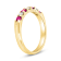 Ruby and Diamond 14k Yellow Gold Band Ring 0.50ctw