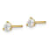 14K Yellow Gold 1/3ct. 3.5mm Round J-K Color Moissanite Earrings
