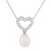 7-7.5mm Drop White Cultured Freshwater Pearl and CZ Rhodium Over
Sterling Silver Pendant